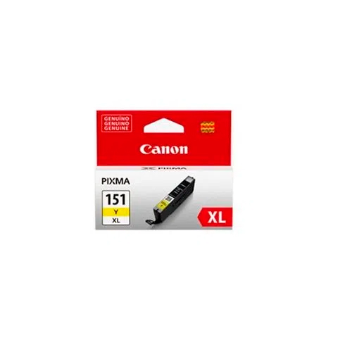Tinta Canon Amarilla CLI-151XL PIXMA iP7210, iP8710, iX6810, MG5410, MG5510, MG5610, MG6310, MG6410, MG6610, MG7110, MG7510, MX721