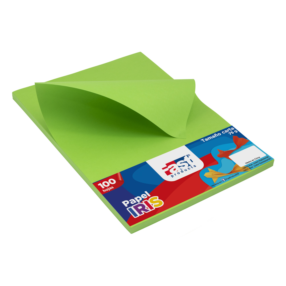 PAPEL IRIS FAST 75 GR. PX100 CARTA VERDE