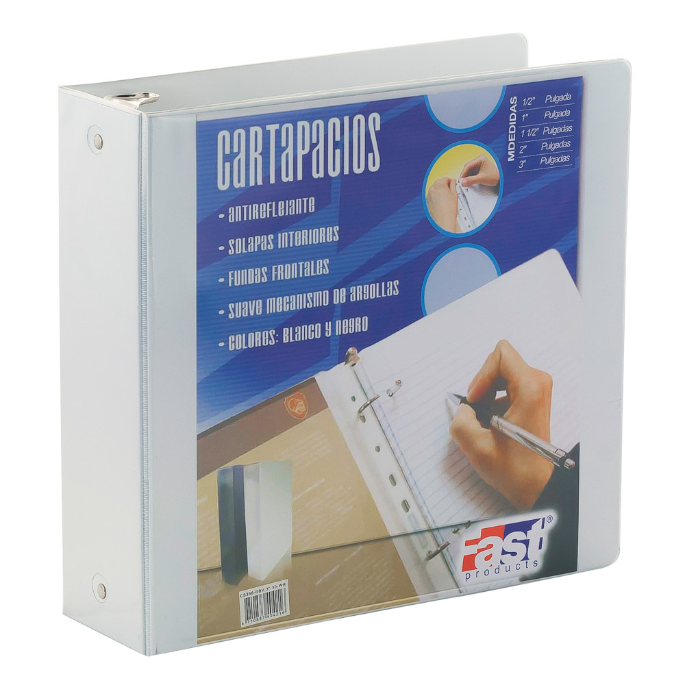 CARTAPACIO FAST C/FUNDA 3″ BLANCO (12)