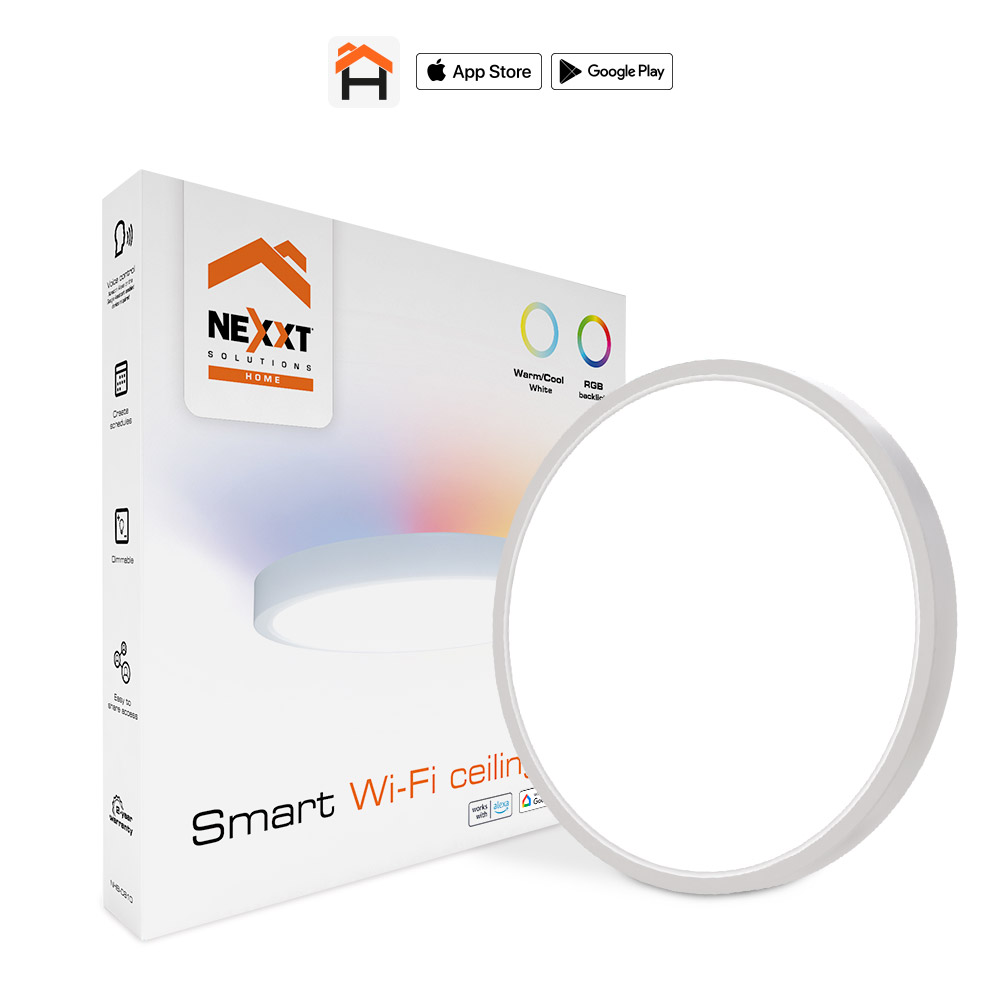 Lámpara de Techo Inteligente Wi-Fi Nexxt Solutions Connectivity - RGB + CCT  12 110V