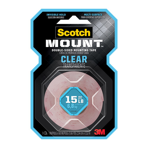 CINTA ADHESIVA SCOTCH 410H MOUNTING TRANSPARENTE 1″X 60″ CLARO
