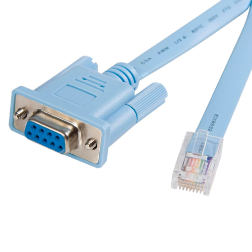 StarTech.com Cable 1,8m para Gestión de Router Enrutador Consola Cisco RJ45 a Serie Serial DB9 Rollover Macho a Hembra Cable serie RJ-45 (M) a DB-9 (H) 1.8 m Color azul para P/N: EC1S952, EC2S952, IES101002SFP