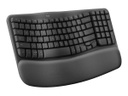 Teclado Logitech English con reposa brazos Color grafito