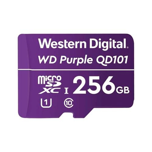 [WDD256G1P0C] Tarjeta de memoria flash microSDXC UHS-I 256GB WD Purple SC QD101 WDD256G1P0C - - UHS-I U1 / Class10 - púrpura