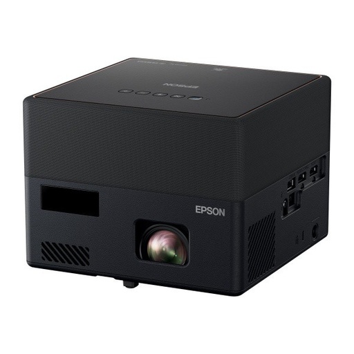 [V11HA14020] Proyector Epson EpiqVision EF12 - 3LCD - portátil - 1000 lúmenes (blanco) - 1000 lúmenes (color) - Full HD (1920 x 1080) - 16:9 - 1080p - 802.11a/b/g/n/ac inalámbrico / Bluetooth 5.0 - negro, cobre - Android TV