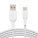 Cable Braided - USB-C to USB-A Belkin Cable 2M WH