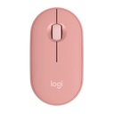 Logitech Pebble Mouse 2 M350s - Ratón - óptico - 3 botones - inalámbrico - Bluetooth - rosa