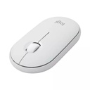 Logitech Pebble Mouse 2 M350s - Ratón - óptico - 3 botones - inalámbrico - Bluetooth - blanco