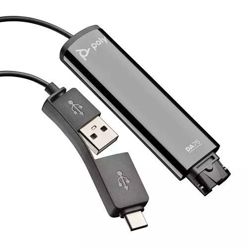 [218266-01] Poly DA Series DA75 - Tarjeta de sonido - USB-C / USB-A