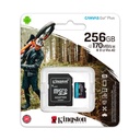 Tarjeta de memoria flash Kingston (adaptador microSDXC a SD Incluido) - 256 GB - A2 / Video Class V30 / UHS-I U3 / Class10 - microSDXC UHS-I