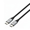 Cable Xtech USB Type C - 3.66 m - Black & silver - (m) to (m) Braided XTC-533