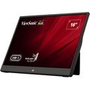 ViewSonic VA1655 - Monitor LED - 16" (15.6" visible) - portátil - 1920 x 1080 Full HD (1080p) @ 60 Hz - IPS - 250 cd/m² - 800:1 - 7 ms - Mini HDMI, USB-C - altavoces