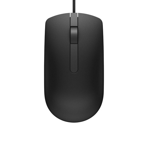 [MS116-BK] Mouse Dell MS116  óptico - 3 botones  - cableado - USB - negro - para Chromebook 3120; Latitude 3301, 5300, 5401; Precision Mobile Workstation 3540, 5520