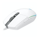 Mouse Logitech Gaming G203 LIGHTSYNC óptico 6 botones USB Color blanco