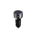 Klip Xtreme KCC-060 - Car power adapter - 60 Watt - 2 x 24 pin USB-C / 9 pin USB Type A - Cellular phone / Tablet - Car - Para Smartphones, tablets, small devices