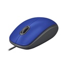Logitech - Mouse - Wired - Blue - M110 Silent