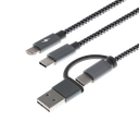 Cable Xtech - USB  USB Type A or C - Mi cro USB or Lightning and USB type C - 1.2 m - only chargingXTC-560