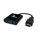 Cable Xtech XTC-363 adaptador de video VGA 19 pines a HDMI VGA Color Negro