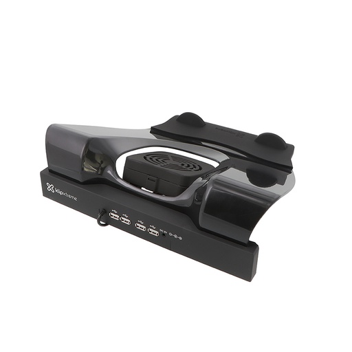 [KNS-110B] BASES PARA LAPTOP Klip Xtreme KNS-110B Notebook Stand Estación de enfriamiento con concentrador USB de 4 puertos, ventilador de refrigeración - 17&quot; - negro