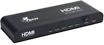 [XHA-410] Multiplicador Xtech HDMI de 4 salidas con alimentación propia