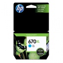 Tinta HP Cyan (670XL) 3525 4615 4625 5525