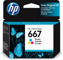 Tinta HP Color (667)Deskjet Ink Advantage 6000, 6400,1200,2300,2700,4100