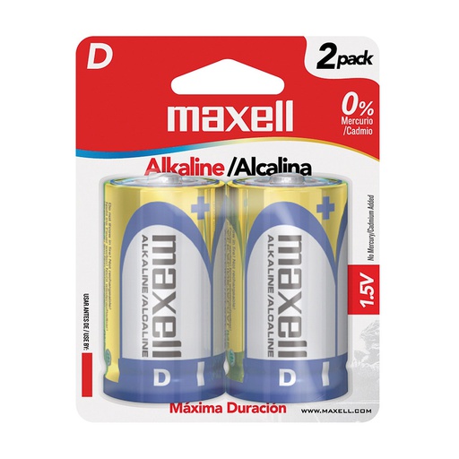 [08326] BATERIA  LR-20 D ALKALINA BLISTER X 2