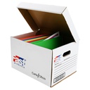 CAJA PARA ARCHIVO FAST KRAFT BLANCO CALIBRE 175 DE 40X32X26CMS CON TAPA