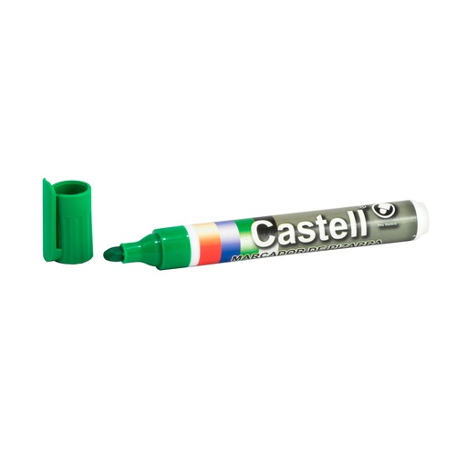 [10587-VERDE] MARCADOR PARA PIZARRON CASTELL PUNTA REDONDA
