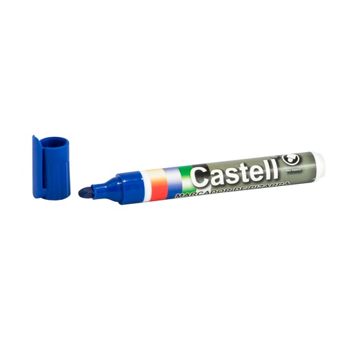 [10587-AZUL] Marcador para pizarron Castell Punta Redonda Azul