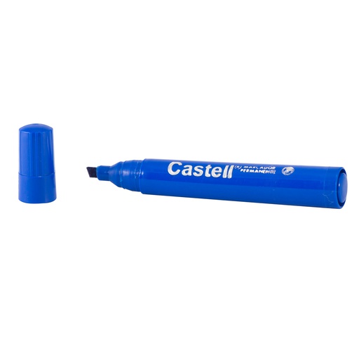 [09947-AZUL] Marcador Permanente Punta Biselada Azul