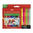 MARCADORES EN ESTUCHE FABER CASTELL 555336 12 COL  NEON y PASTEL