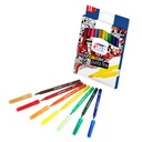 MARCADORES EN ESTUCHE FAST 12 COLORES CON PUNTA