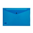 SOBRE PLASTICO AZUL OFICIO C/BROCHE 