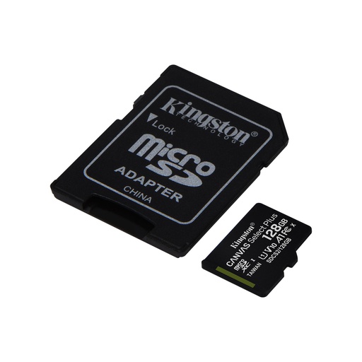[SDCS2/128GB] Memoria microSD Kingston Canvas Select Plus 128 GB (adaptador microSDXC a SD Incluido)