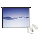 Pantalla de proyección Klip Xtreme KPS-503 de 110v Motorizada con control remoto120 pulgada ( 305 cm ) Dimensiones: 94.4" x 70.9" / 2.40 x 1.80 m 4:3 Grosor de la pantalla: 0.42mm +/-0.03 Color Blanco Mate