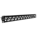 Panel de parcheo NEXXT SOLUTIONS NAW-PNEL6A24 24 puertos CAT 6a Gigabit 1U 19"