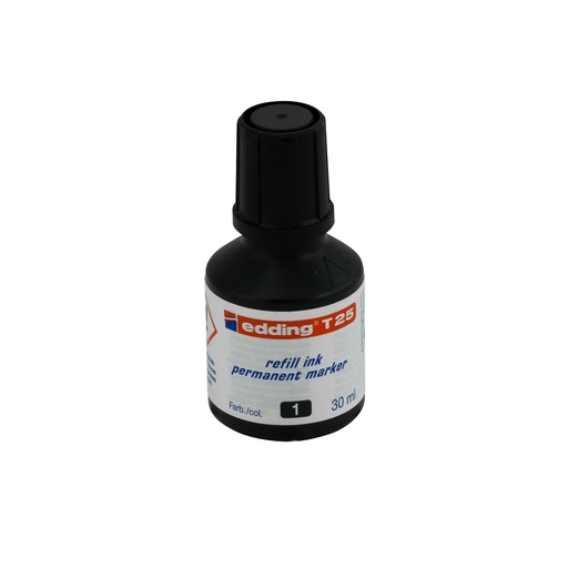 [00774-NEGRO] TINTA PERMANENTE EDDING T-25 DE 30 ML. NEGRO