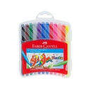 MARCADORES EN ESTUCHE FABER CASTELL 31245 12 COLORES