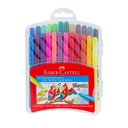 MARCADORES EN ESTUCHE FABER CASTELL 32445 24 COLORES