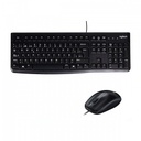 Teclado y Mouse Logitech MK120 Alámbrico USB En Español Color Negro