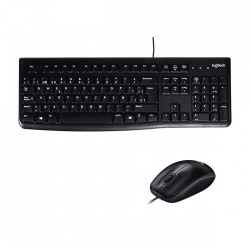 [920-004428] Teclado y Mouse Logitech MK120, Alámbrico, USB, Negro (Español)