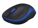 Mouse Logitech M185 diestro y zurdo - óptico - inalámbrico - 2.4 GHz - receptor inalámbrico USB - azul