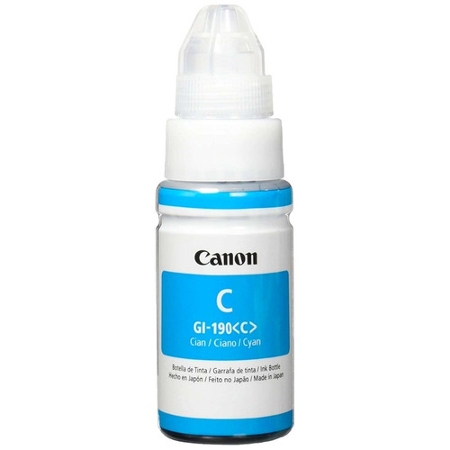 [0668C001AB] Tinta Canon cyan (GI-190) de 70 ml para Pixma G1100, G2100, G3100, G4100