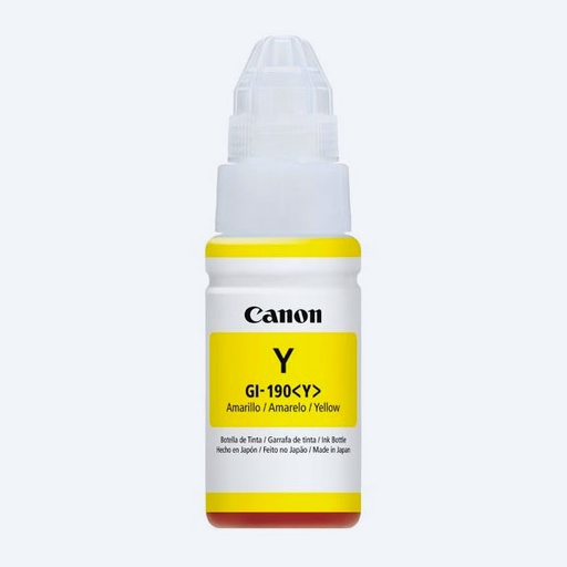 [0670C001AB] Tinta Canon amarillo (GI-190) de 70 ml para PIXMA G1100, G2100, G3100, G4100