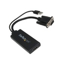 Adaptador Conversor VGA a HDMI con Audio USB y Alimentación StarTech.com