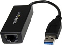 Adaptador StarTech.com Tarjeta de Red Externa NIC USB 3.0 a 1Gbps Gigabit Ethernet 1 Puerto - 1x RJ45 Hembra - 1x USBA - Adaptador de red - USB 3.0 - Gigabit Ethernet - negro