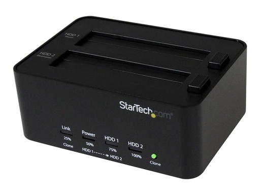 [SATDOCK2REU3] Estación de Conexión Duplicador Borrador Autónomo StarTech.com USB 3.0 de Discos Duros SSD SATA 2,5&quot; 3,5&quot;