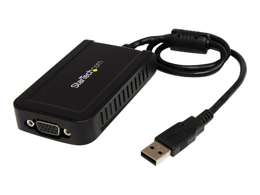 [USB2VGAE3] StarTech.com Adaptador de Vídeo Externo USB a VGA - Cable Conversor - Tarjeta Gráfica Externa - Hembra HD15 - Macho USB A - 1920x1200 - Adaptador de vídeo externo - 32 MB SDRAM - USB 2.0 - D-Sub - gris - para P/N: MXT101MM