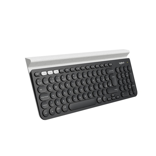 [920-008026] Teclado Logitech Español Wireless - 2.4 GHz / Bluetooth - Ergonomic Design - Black / Black and white